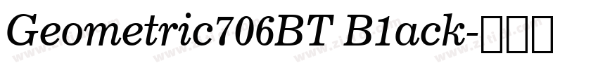 Geometric706BT B1ack字体转换